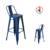Banquetas Tolix con respaldo, asiento de Chapa - comprar online