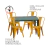 Mesa Tolix con tapa de chapa de 65cm por 130cm y 76cm con 4 sillas Tolix - comprar online