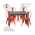 Mesa Tolix con tapa de chapa de 65cm por 130cm y 76cm con 4 sillas Tolix - tienda online