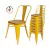 Silla Tolix amarillo asiento de madera - comprar online