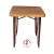 Mesa Tolix Tapa de 70cm x 70cm con engrosado a 42 mm en cobre viejo en internet