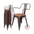 Sillón Tolix Cobre Viejo Asiento de Madera - comprar online