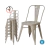 Silla Tolix con asiento de Chapa en color Beige - comprar online