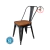 Imagen de Silla Tolix plata vieja asiento de madera