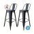 Banquetas Tolix asiento con chapa de color Negro Microtexturado - comprar online