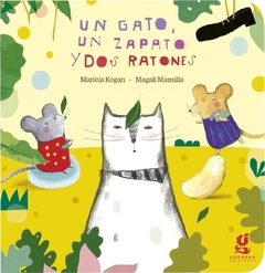 Un gato , un zapato y dos ratones