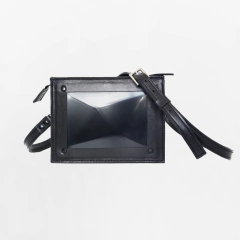 PRE ORDER CARTERA MIES NEGRA Y ALUMINIO NEGRO BRILLO