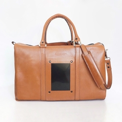 BOLSO DE VIAJE PRAGA SUELA Y ALUMINIO NEGRO