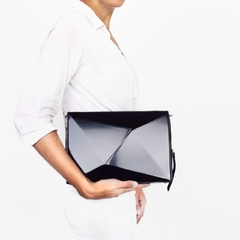 Imagen de CARTERA VAN DER ROHE NEGRA Y ALUMINIO NEGRO PULIDO