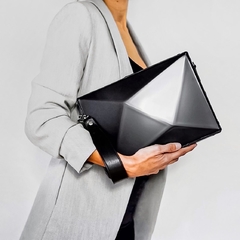 CARTERA VAN DER ROHE NEGRA Y ALUMINIO NEGRO PULIDO