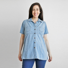 art.647  camisa jean manga corta