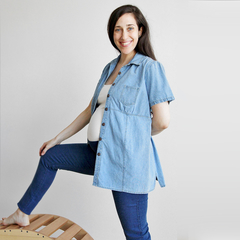 art.647  camisa jean manga corta - comprar online