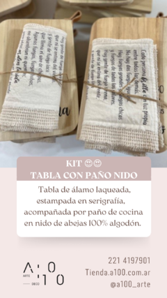 Set de tabla modelo Friends + paño nido