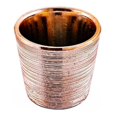 Portavela / Maceta plantin. Small. Plateado y Rose - comprar online