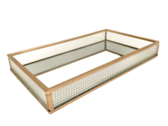 BANDEJA ESPEJADA DE VIDRIO LARGE 24X14X3 CM - comprar online