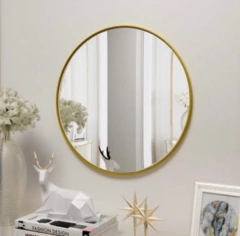 Espejo circle Dorado 70cm