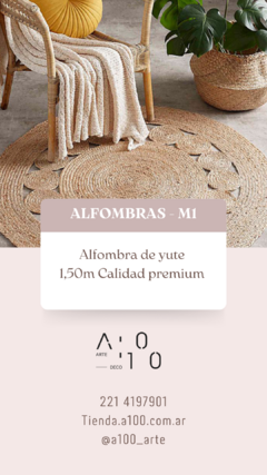 Alfombra de yute. 1,50m Calidad premium