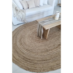 ALFOMBRA AGRA 100% YUTE NATURAL- Ovalada