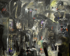 Luis Altieri. Primavera . 140x180cm. Acrílico y collage s/ tela