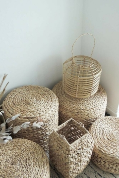 Puff fibras naturales - 32x22cm- - comprar online