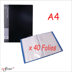 Carpeta plastica A4 con 40 folios (714)