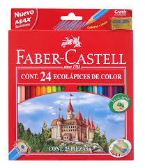 Lapices de colores x24 unid. largos Faber Castell (10077)
