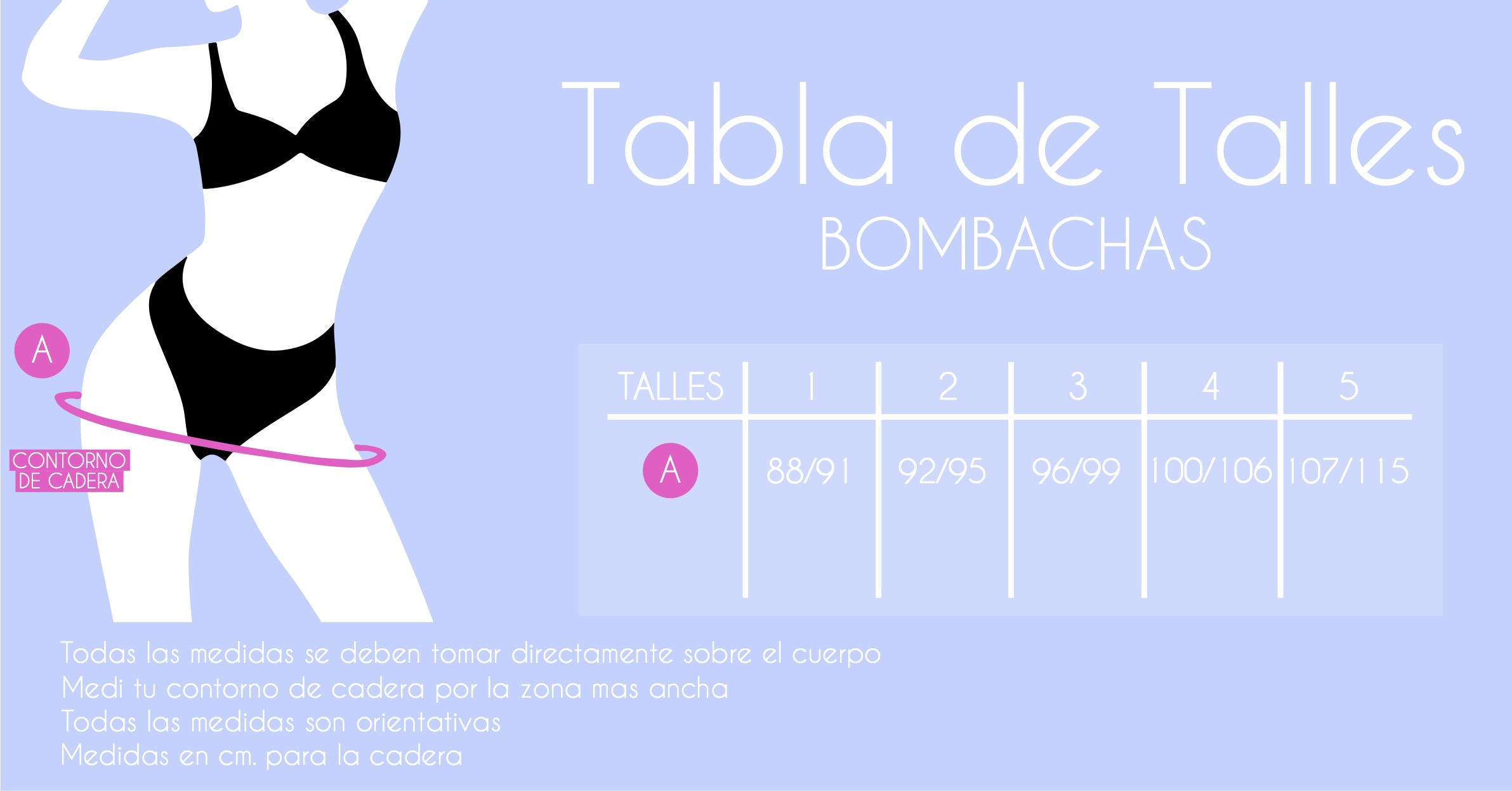 Talles bombachas 2025