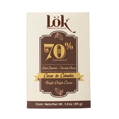 CHOCOLATE LOK 70% ORIGEN COLOMBIA 85 GR - comprar online
