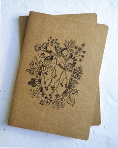 caderno Corazón capa kraft - comprar online