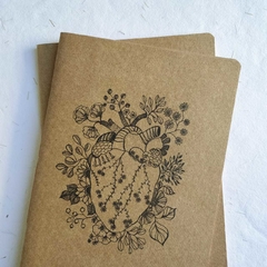caderno Corazón capa kraft