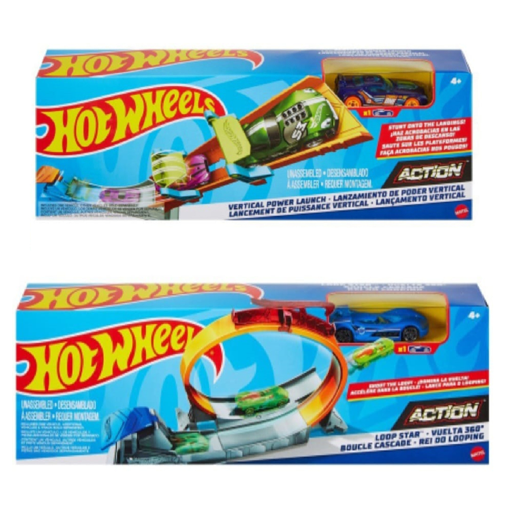 Carrinho Hot Wheels C/ Pista De Lançamento Vertical Action