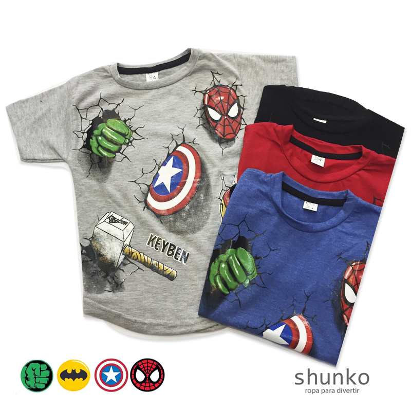 remeras superheroes