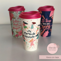 Vasos con tapa