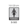 Placa de Sinalização - Banheiro Feminino - 15x20