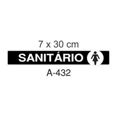 Placa de Sinalização - Sanitário Feminino 7x30