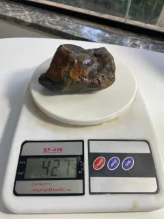 FLINTSTONE-PEDRA FLINT, SILEX MARROM NEGRO MINERAL CRISTAL BRUTO (427g) - Águas de São Pedro