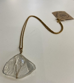 Colar com Cristal de Topázio Incolor Natural - comprar online