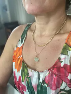 Colar Duplo com Água Marinha Bruta - comprar online