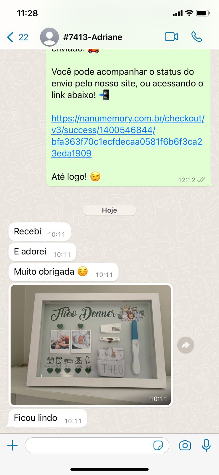 Nanu Memory Quadro/Luminária Eternização Bebê | Nanu Memory