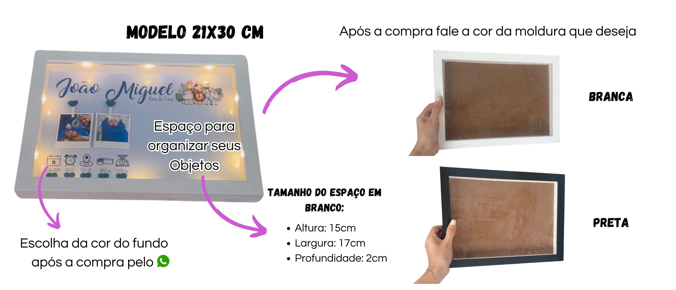 Quadro/Luminária Eternização Bebê | Nanu Memory