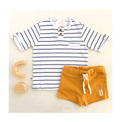 Remera Rayada Azul - comprar online