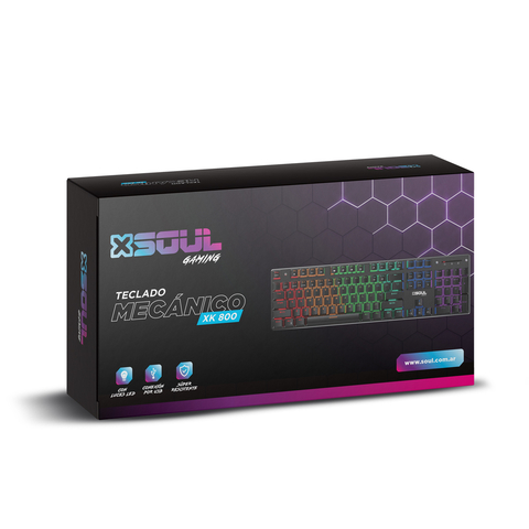 teclado mecanico soul xk800