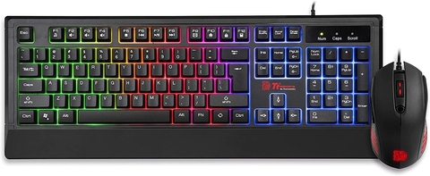 Teclado y Mouse Combo Tt esports Challenger RGB 2400DPI