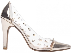 Sapato Feminino Scarpin Metalizado Speechio Ouro Light - loja online