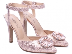 Sapato Scarpin Glitter Luminositá Rosê / Metalizado Specchio Rosê