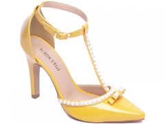 Sapato Scarpin Amarelo - Elegance Calçados