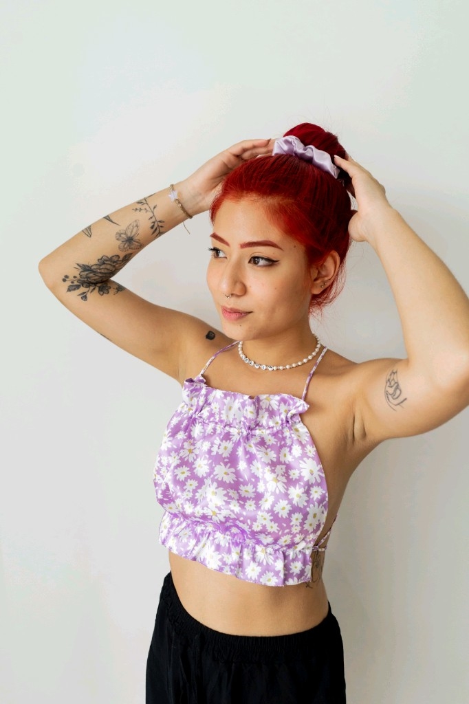 cropped top blusinha concha