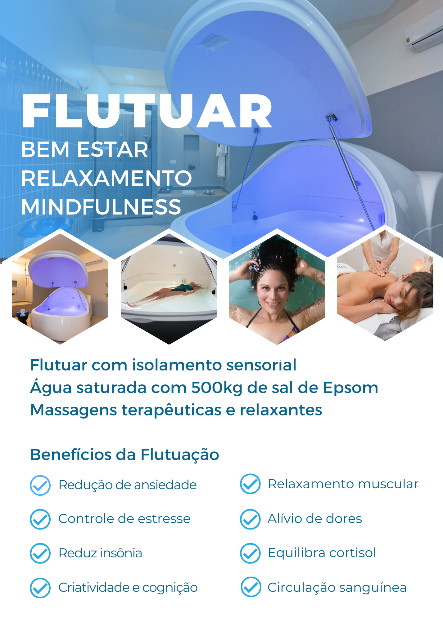 Flutuação e serviços da flutuar float center