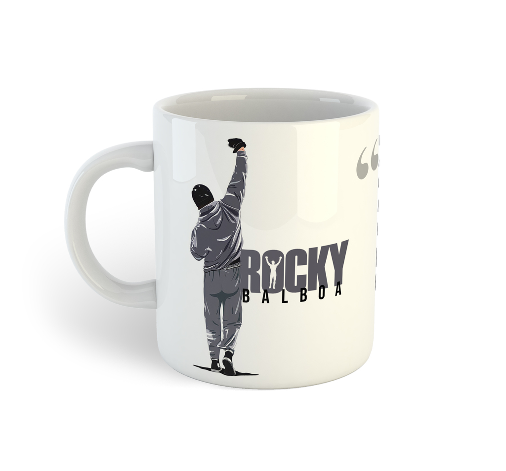 Rocky Balboa Assim Que A Vit Ria Conquistada Caneca De Porcelana