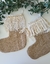 Botas navideñas arpillera